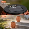 thumbnail image 3 of The Growing Ground 2 Pack Solar Lanterns Outdoor, Hollowed Metal LED Garden Decor Lanterns for Patio Yard Porch, Gifts for Women Mom Grandma, Orange, 3 of 9