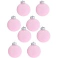 thumbnail image 1 of 8 bolas de terciopelo rosa XINYU 3,15 pulgadas para adornos navideños, 1 of 7
