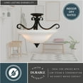 thumbnail image 5 of Monrovia 17-in W Bronze Bowl Semi Flush Mount Ceiling Light White Glass, 5 of 13
