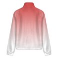 thumbnail image 6 of Jackets for Women Winter Coat Jackets Flannel Stand Collar Jacket(Aesthetic Rose And White Gradient,Size:S-4XL), 6 of 7
