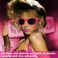 thumbnail image 6 of 80s accessories outfit women, 80s clothing women's set with bum bag, headband, leg warmers, bracelets, glasses and earrings for carnival neon 80s party outfit women, 6 of 7