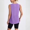 thumbnail image 5 of Bpmpbo Women Athletic Running Tennis Yoga Tank Tops Solid Color Round Neck Sleeveless Loose T-Shirt Casual Elegant Blouse Summer Comfortable Breathable Tank, 5 of 8