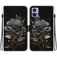 thumbnail image 2 of Compatible with Motorola Moto Edge 30 Neo Flower Painted PU Leather Wallet Case with Card Slots Cover, 2 of 5
