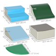 thumbnail image 3 of Qaba 6-Piece Soft Play for Toddlers to Climb, Crawl, Slide, Blue, Green, 3 of 10