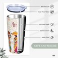 thumbnail image 6 of Kll Beautiful Black African Woman In Ethnic Dress Stainless Stainless Steel Vacuum Insulated Coffee Cup 20 Oz Lids And Straws,1 Metal Straws,1 Cleaning Brush, 6 of 9