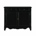 thumbnail image 3 of Cillian 2-Door 2-Drawer Console Table with Shelves, Black, 3 of 8