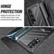 thumbnail image 2 of Funda para Samsung Galaxy Z Fold 4, Z Fold 4 con bisagra protectora [con soporte para bolígrafo S] [soporte integrado] Funda protectora antiarañazos y golpes para Samsung Z Fold 4-negro mate, 2 of 5