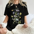 thumbnail image 2 of Drses Wildflowers Shirt for Women Oversized Floral Loose T Shirts Graphic Tees Flower Plant Shirts Womens Tops, 2 of 7