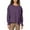 Purple, variant on Women's Ribbed Knit Sweatshirt, Textured Crew Neck Pullover Top, Medium Weight Casual Long Sleeve Shirt for Everyday Comfort, Autumn and Spring Wear Beige L