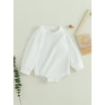 thumbnail image 5 of Aojekbee Baby Romper, Long Sleeve Crew Neck Solid Fall Bodysuit Clothes with Pocket for Girls Boys, 5 of 10