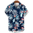 thumbnail image 3 of HaoXianJian Men's Hawaiian Shirts Button Up Tropical Holiday Beach Shirts Men's Short Sleeve Fashion Hawaiian Shirts Bowling Shirts, 3 of 3