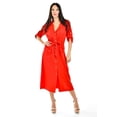 thumbnail image 5 of Vestido camisero de lino Roman Fashion /Juvenil, 2391 (Rojo) rojo G, 5 of 5