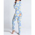 thumbnail image 1 of Pijama largo Y2k para mujer, ropa de dormir Sexy con cuello en V profundo, de manga larga, mono de una pieza, traje con estampado navideño, Otoño, 2023, 1 of 4