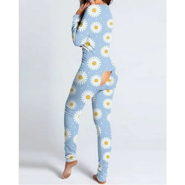 Pijamas de mujer Y2k, monos largos sexis con cuello en V profundo, ropa de dormir de manga larga, mono de una pieza, traje con estampado de Navidad de otoño 2023