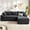 Dark Gray, variant on Aukfa Cloud Sectional Boneless Couch Modular L-Shaped Sofa for Living Room, 2 Side Pockets, Oversized Left Chaise, Corduroy, Black