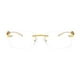 thumbnail image 5 of Gafas de sol ADE WU vintage sin montura retro con armazón dorado para hombre y mujer, 5 of 6