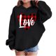 thumbnail image 1 of Sudadera con capucha y estampado de corazón de San Valentín, sudadera de manga larga para niños y niñas, chaqueta para niñas de talla mediana y grande., 1 of 7
