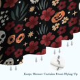 thumbnail image 6 of Halloween Floral Ghosts Pattern Shower Curtain 72"x72" ,Bathroom Decorative Shower Curtains Set with 12 Hooks,Modern Waterproof Washable Shower Curtain, 6 of 6