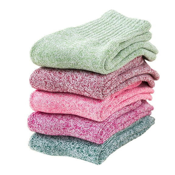 Raindrops 5 Pairs Women's Mid tube Cotton Socks Fashionable Warm Footwear