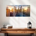 thumbnail image 2 of Elephant Stock Toronto Downtown Sunrise Wall Art - Horizontal Multi Panel Canvas - Living Room Wall Decor - Architecture Multi Panel - Gray And Brown Decor - 26" x 12", 2 of 4