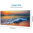 thumbnail image 3 of Beautiful Sea Sunrise Extended Big Mouse Pad Large,XL Gaming Mouse Pad Desk Pad,31.5x11.8inch Long Computer Keyboard Mouse Mat Mousepad with 3mm Non-Slip Base and Stitched Edge for Home Office Work, 3 of 6