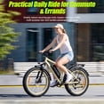 thumbnail image 5 of 750W 1500W Electric Bike for Adults, 48V 15.6Ah Removable Battery, 26x4" Fat Tire Ebike, 7 Speed Shimano, Rear Rack, UL2849, Black, 5 of 9