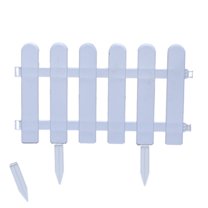 Szbaoan PVC White Plastic Fencing Panels 50x13cm to 60x50cm Decorative Garden Patio Hedge Border Lawn Edging for Outdoor Space Definition and Protection Weather Resistant ABS Material