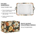 thumbnail image 2 of Yayeee 2 Pack Canvas Storage Basket with Handles for Shelves Fabric Bins Closet Organizer, Bright Floral, 2 of 8