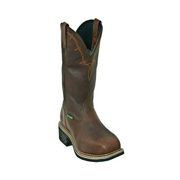 John Deere Men's John Deere Boots 11" Western PullOn Steel Toe 5375 Boot