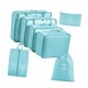 thumbnail image 5 of 7 cubos de embalaje, bolsas de almacenamiento de viaje, bolsas con cordón, elementos esenciales de viaje, cubos de viaje, organizadores de equipaje Azul claro, 5 of 9