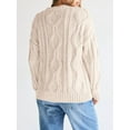 thumbnail image 6 of Women'S Oversized Cable Knit Crewneck Sweaters  XL, 6 of 7