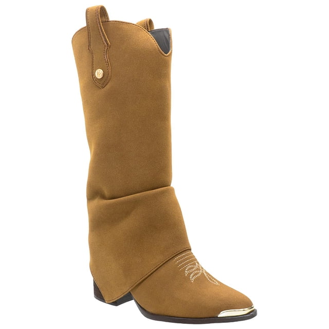 Bota Larga Para Mujer Wildcat® Color Camel Ligero Tacon beige 24