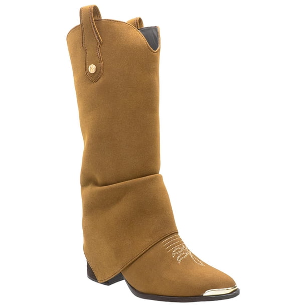 Bota Larga Para Mujer Wildcat® Color Camel Ligero Tacon beige 26