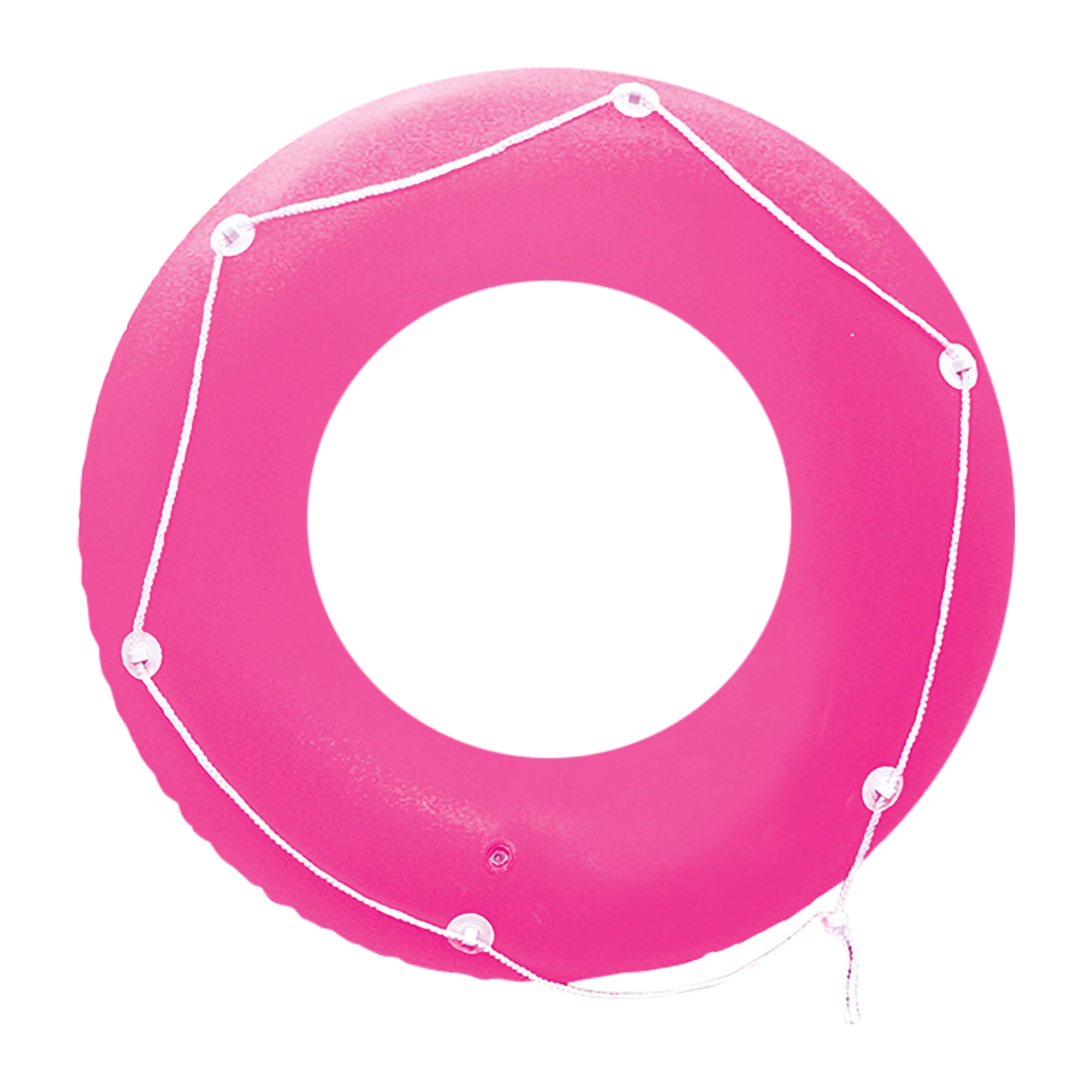 Swim Central 47" Inflatable 1-Person Swimming Pool Inner Tube with Perimeter Rope - Pink