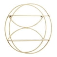 thumbnail image 6 of CosmoLiving by Cosmopolitan 22" x 7" Round 2-Tier Gold Geometric Wall Shelf, 6 of 9