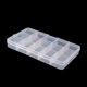 thumbnail image 5 of Contenedor de almacenamiento de joyas de plástico Uxcell con 24 compartimentos, caja clara para aretes y cuentas, 5 of 6