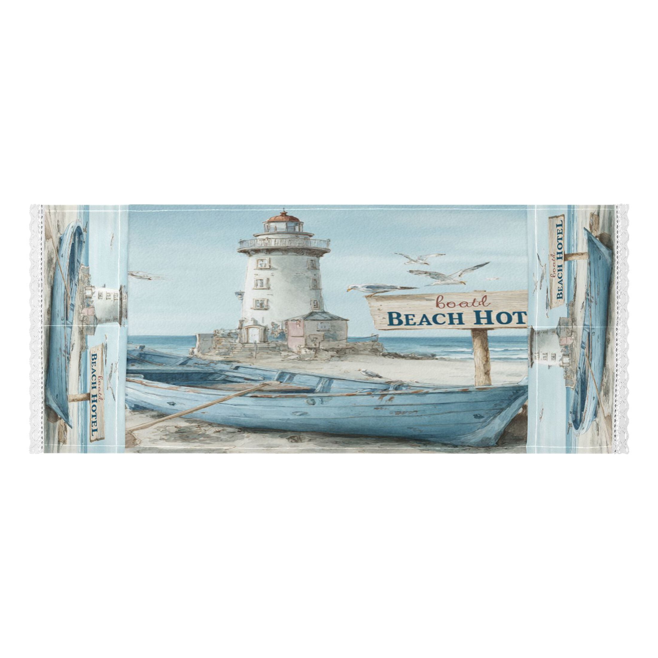 Wobogo Coastal Theme Washing Machine Cover Dustproof Washer Dryer Cover Waterproof Laundry Room Decorative Protector