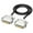 1m-male to male, variant on D-SUB 25PIN RS232 DB25 Male Female Interfaces Cable 26AWG Flexible and Double Shielded PVC Cord Black