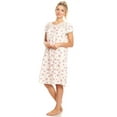 thumbnail image 3 of Lati Fashion Women Nightgowns Short Sleeve Female Nightgowns & Sleepshirts Pink Size X-Large, 3 of 4