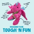 thumbnail image 2 of goDog Dragons Squeaky Plush Dog Toy, Chew Guard Technology, Pink, Large, 2 of 7