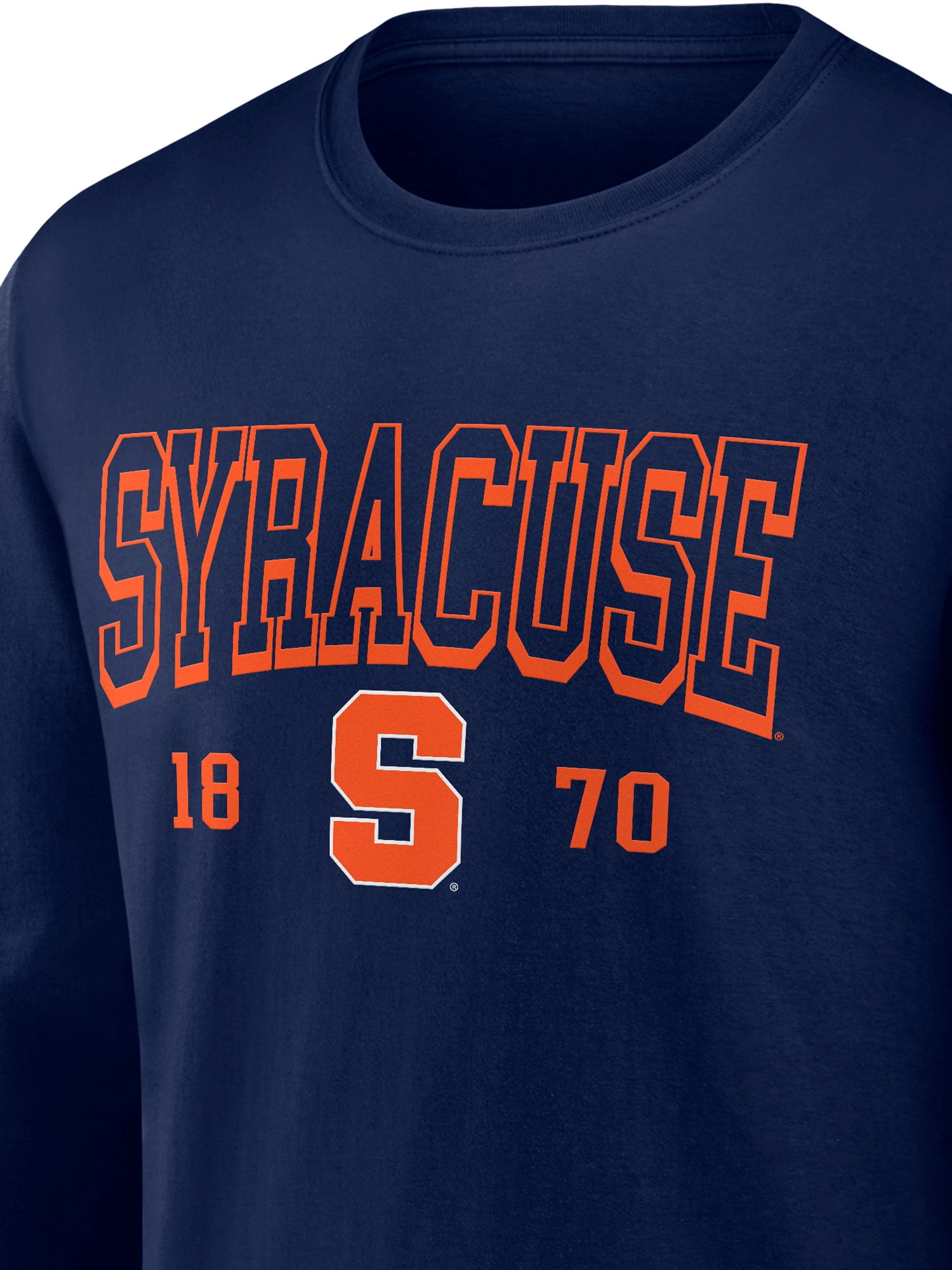 NCAA Syracuse Orange Men's Cotton Navy Long Sleeve T-Shirt