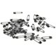 thumbnail image 2 of 1000 Pack Safety Pins Exquisite 19Mm Black Tone Metal Clothing Accessories Trimming Fastening Tool Findings Small Metallic Clip Buttons Fastener Tool, 2 of 3