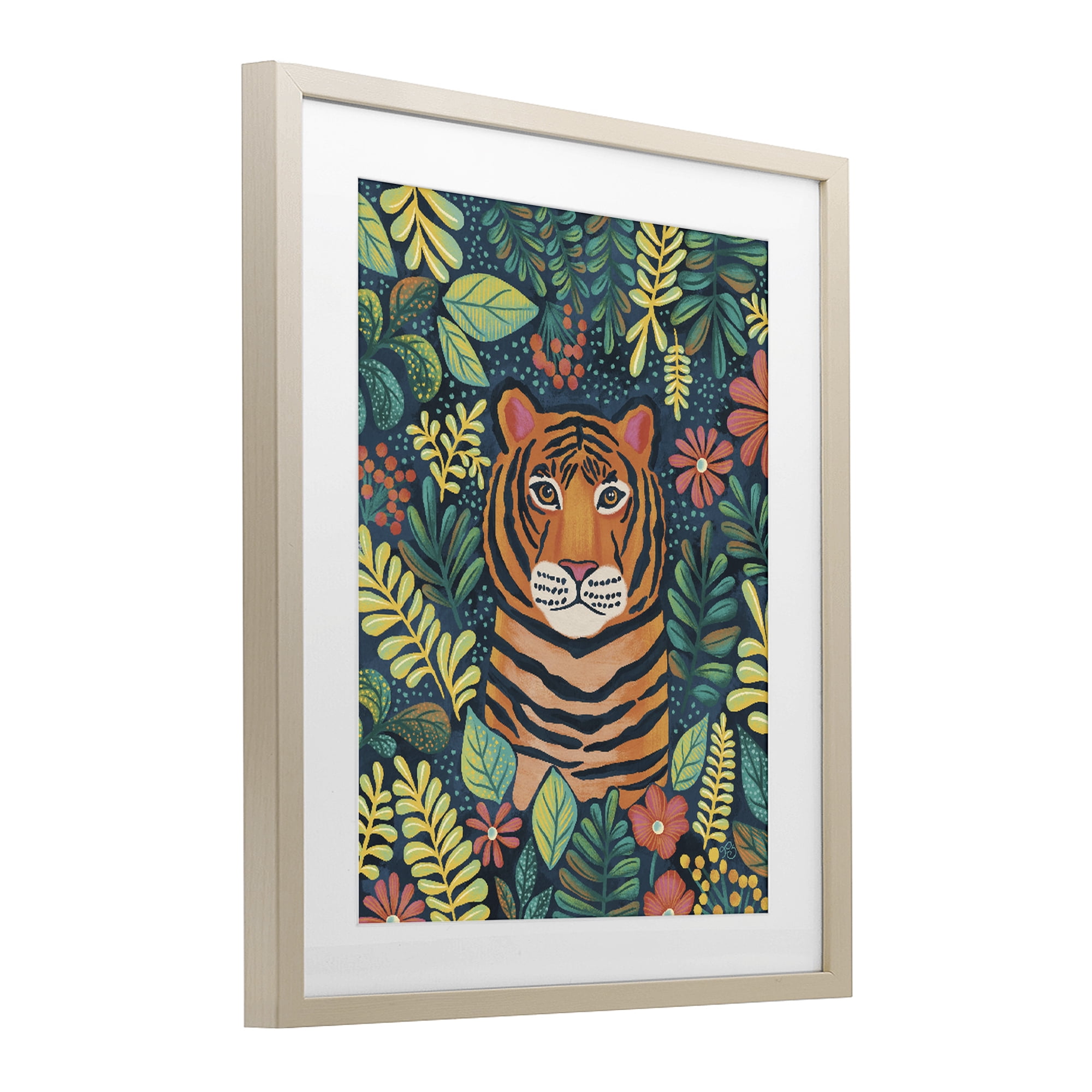 Stupell Industries Exotic Leaf Pattern Tiger Birch Framed Print Under Glass, design by Lisa R Dumm