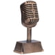 thumbnail image 4 of Trofeo De Premio, Adorno De Micrófono, Línea Suave Especial Antigua Decorativa Para Competición De Canto, 4 of 7
