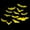 Yellow, variant on OAVQHLG3B 12Pcs Halloween Bats Decals Halloween Decorations Glow in the dark 3d Three-Dimensional Halloween Yellow, Green And Red Luminous Bats Hanging Flags