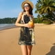 thumbnail image 3 of Fotbe Adorable Kitten On Mini Train Vestido de Verano sin Mangas para Mujer – Vestido Midi Línea A, Estilo Camiseta Floral, Vestido Playero Casual y Fluido, 3 of 7