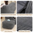 thumbnail image 3 of Puf MOMCAYWEX Comfy Giant con reposapiés, color gris oscuro, 3 of 9