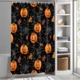 thumbnail image 6 of Shower Curtains for Bathroom-36"x72",Halloween Scary Pumpkins Waterproof Bath Curtain Grommet Shower Curtain Set with Hooks,, 6 of 9