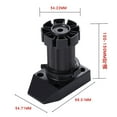 thumbnail image 5 of Raindrops 1 Set Adjustable Black Cabinet Feet for Sofa, Tea Table, Furniture Legs Replacement, 5 of 8