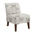 thumbnail image 1 of Linon Chaise Pantoufle Rembourrée en Bois Papillon Gris, 1 of 14